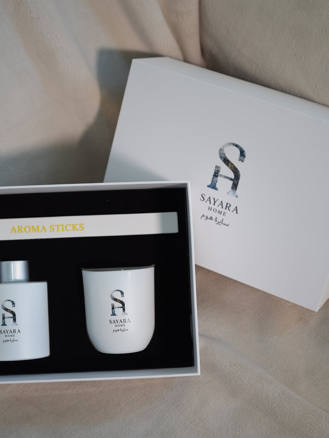 Sayara Home Dawn signature set in its white gift box