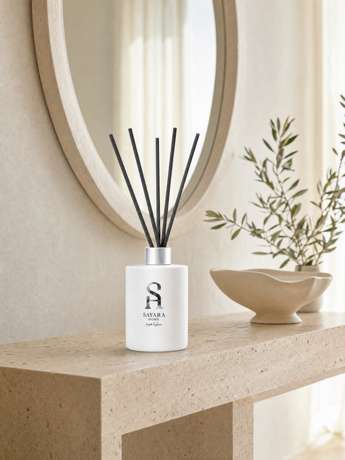 Reed diffuser at the entrance